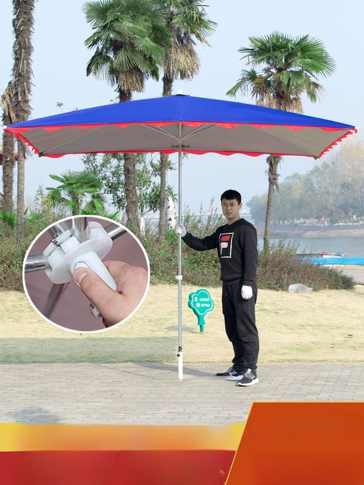 사각형 파라솔 카키 옥상 야외용 2 테라스 기울어진우산 기울어진 우산 4mx3m 6살대 - 상품 이미지