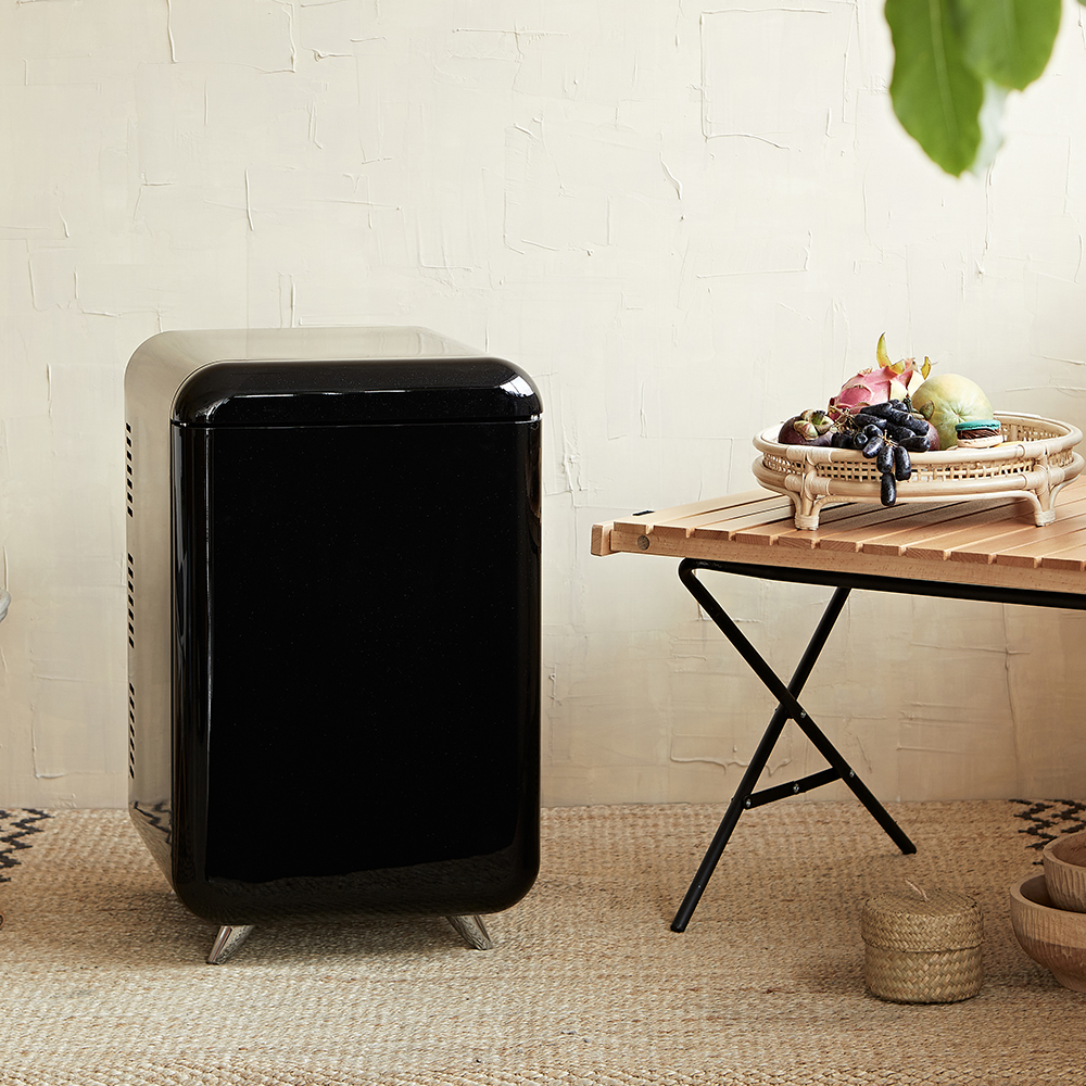 레트로 미니 냉장고 32L WC-32C 무소음 음료 다용도 블랙 - 상품 이미지