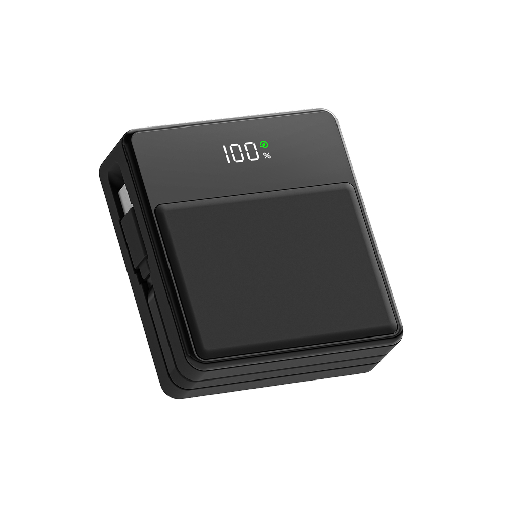 미니덕트 쿼드로 대용량 미니 보조배터리 PD 22.5W 고속충전 10000mAh, 매트 블랙 이미지 6