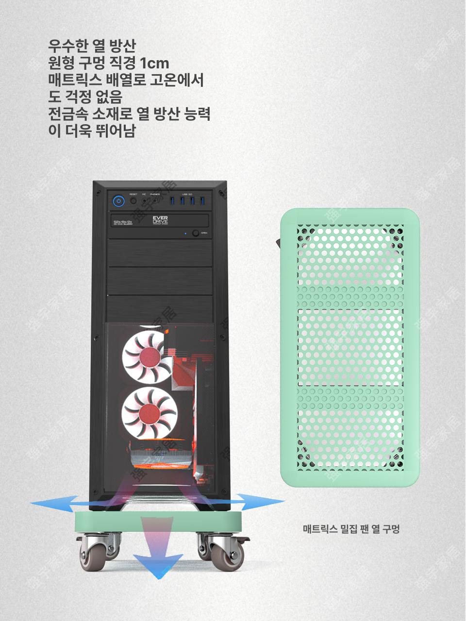 컴퓨터 본체 받침대 트레이 폭조절 데스크탑 PC 선반 엘레강트화이트 400mmx200mm - 상세 이미지 2
