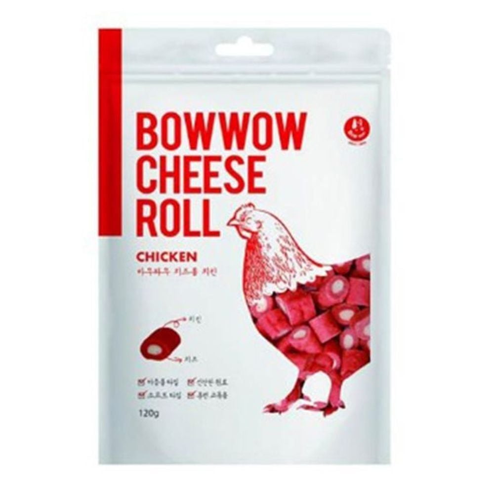 120g 치즈롤 바우와우 치킨맛 애견간식 - 상품 이미지
