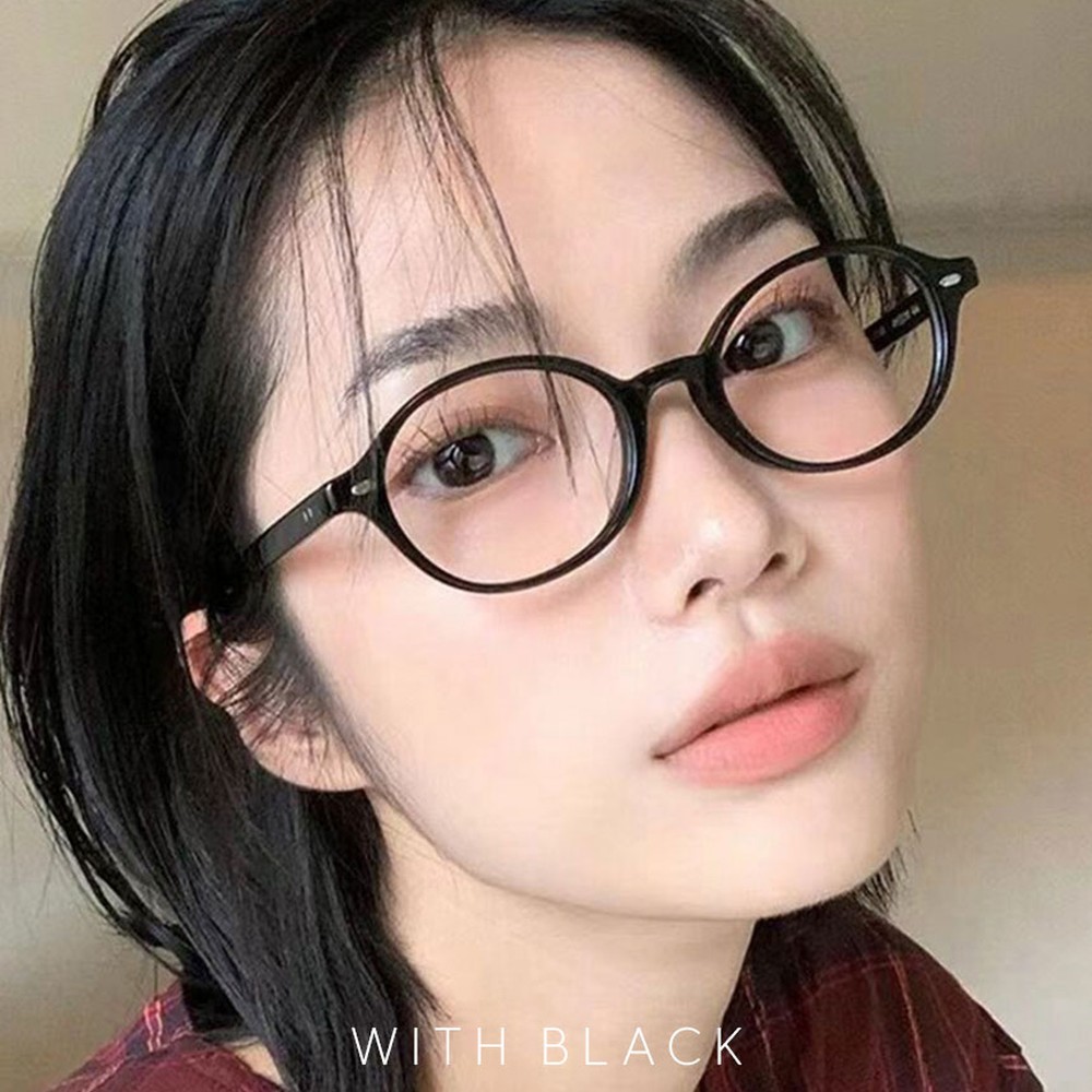투명 뿔테안경 투명테 긱시크안경 스퀘어 블루라이트차단 - 상품 이미지