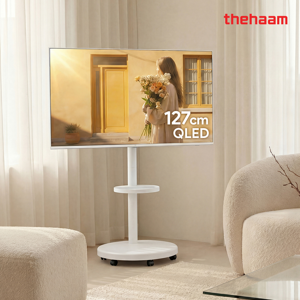 삼탠바이미 이동형TV 거치대포함 스마트구글 127cm(50인치), QLED 울트라, 직접설치