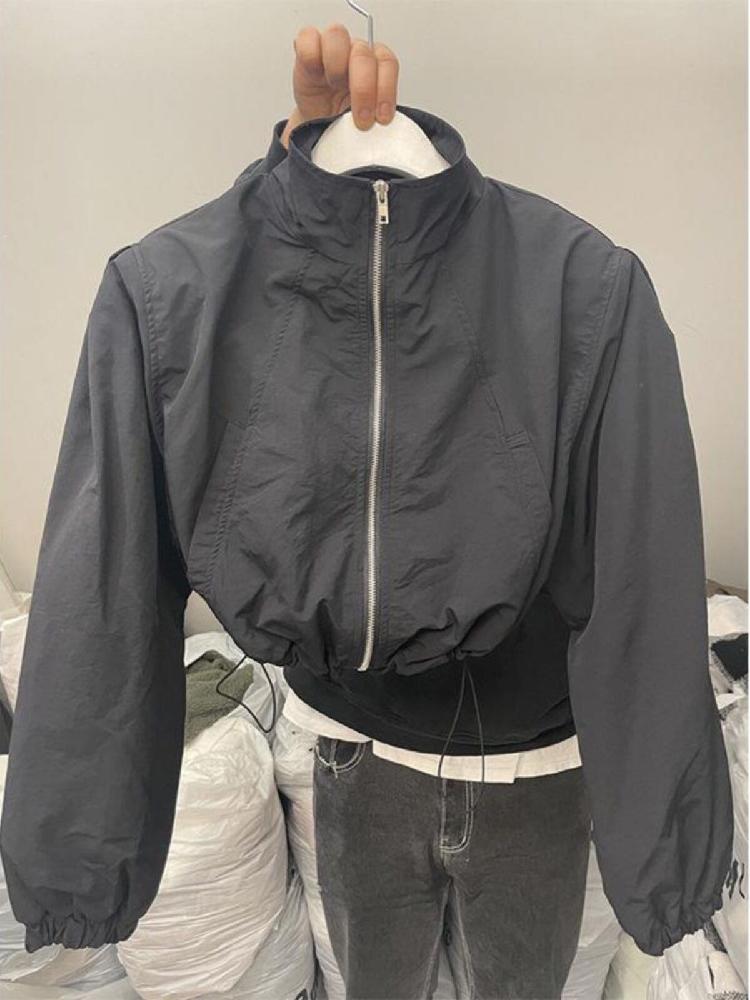 바스락셋업 셋트 투피스 치마 반팔 세트 화이트 슈트 재킷+스커트 M (40-50kg) - 상세 이미지 5