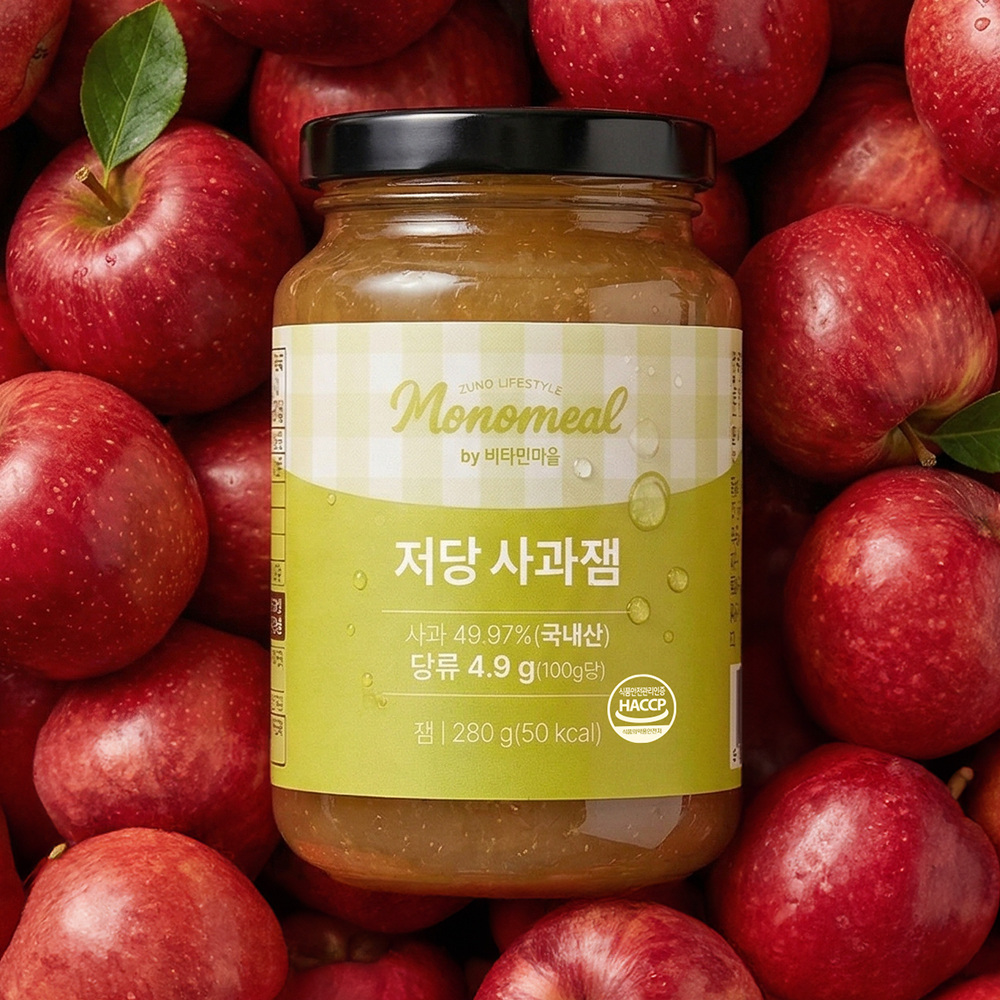 비타민마을 모노밀 저당잼 알룰로스 사과잼, 280g, 3개 - 상세 이미지 5