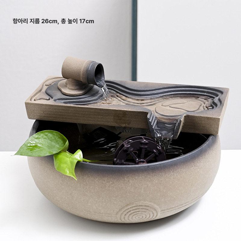 탁상용 인공 폭포 거실 장식 소형 사무실 미니 분수대 조경 연못 집들이 실내 선물 - 상세 이미지 4