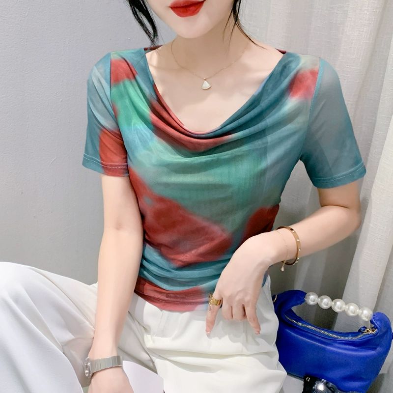 줌바 여성 댄스복 사교 모던 댄스상의 라인 라틴 방송 핑크 S - 상세 이미지 4