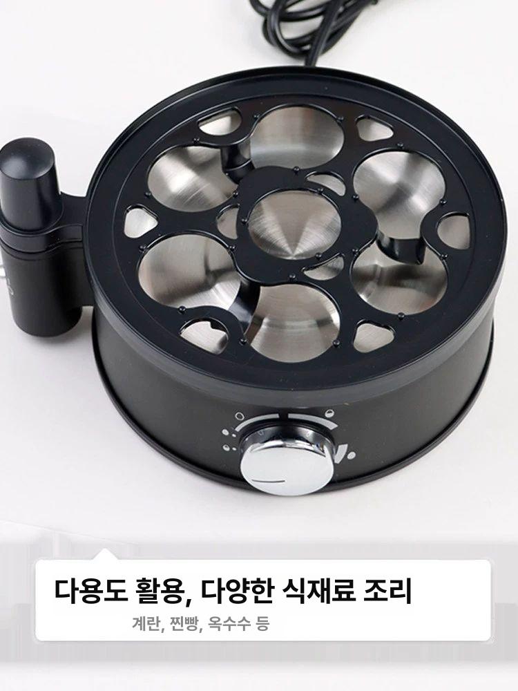 WMF 계란찜기 달걀찜기 7구 스테인리스 돔형 뚜껑 무광 블랙 에그쿠커 완숙 반숙 조절 계란 조리기 [1개 계란] - 상세 이미지 2