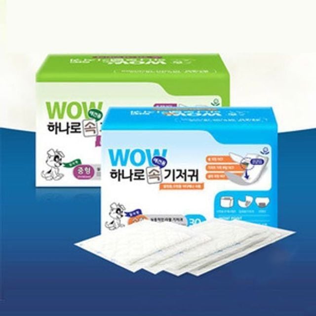 애견 30매 속기저귀 소형 리필 와우 12개 강아지 - 상품 이미지