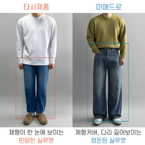 남자밴딩청바지 통청바지 흑청바지 남자연청바지 착용 후기 | 사이즈/핏 총정리 - 상품 이미지 2