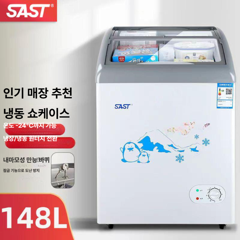 아이스크림냉장고 소형 냉동식품 편의점 평대 수직 미니 보관 가정용 실험 대용량 음식 - 상세 이미지 2