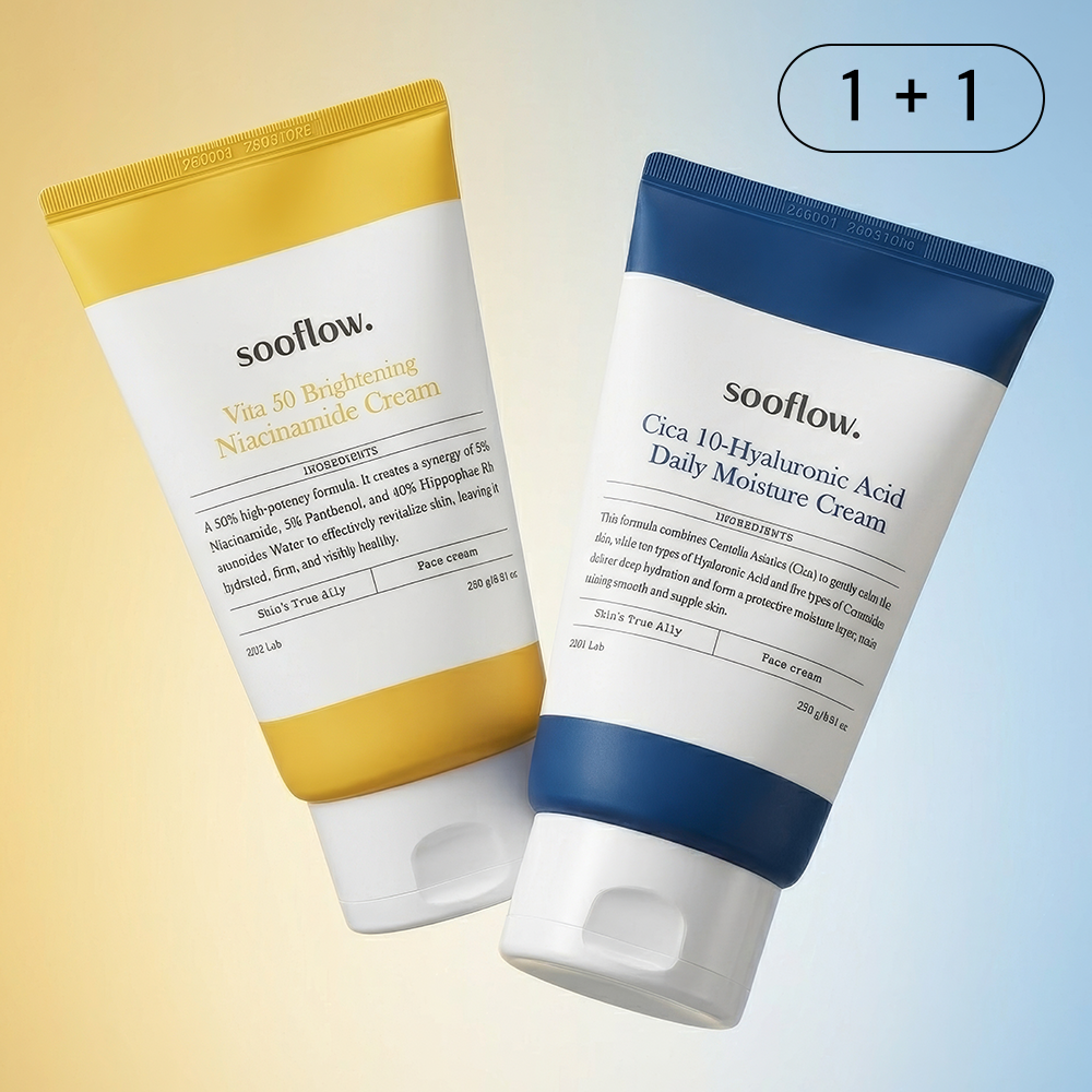 1+1 비타민 b3 수분 보습 영양 탄력 주름 개선 크림 시카 히알루론산 나이아신아마이드 제품 이미지