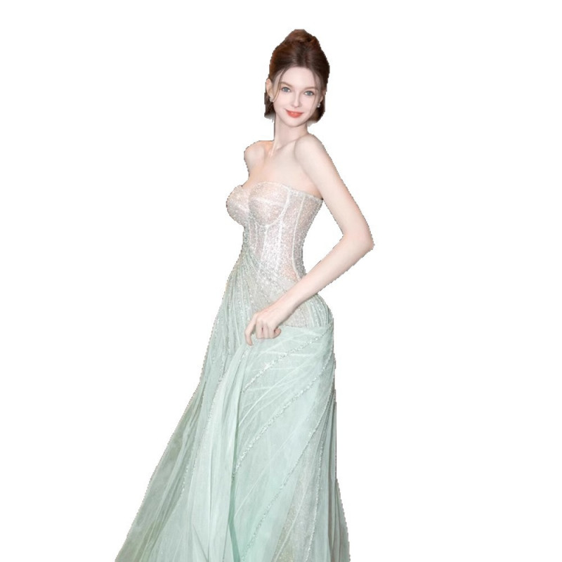 이브닝 유색 드레스 웨딩촬영 2부 셀프웨딩 제주스냅 드레스 - 상세 이미지 4