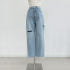 일자핏 컷팅 연청 찢청 데님 청바지(S-XL) 착용 후기 | 사이즈/핏 총정리 썸네일