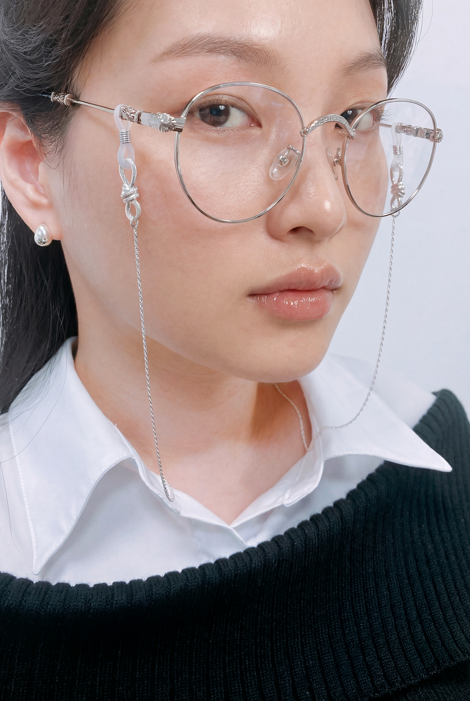 925실버 인피니티 노트 로프체인 순은 안경줄 목걸이 스트랩 - 상세 이미지 3