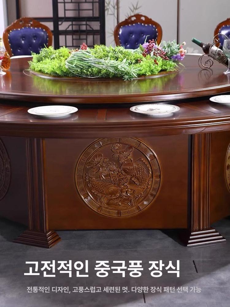 중식당 회전식 판 대형 1.5m 턴테이블수동 다이닝 무소음 중국집 턴블 원형 턴테이블 이미지 6