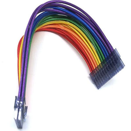 24핀 슬리빙 케이블 RGB 파워 연장 케이블 PC메인보드