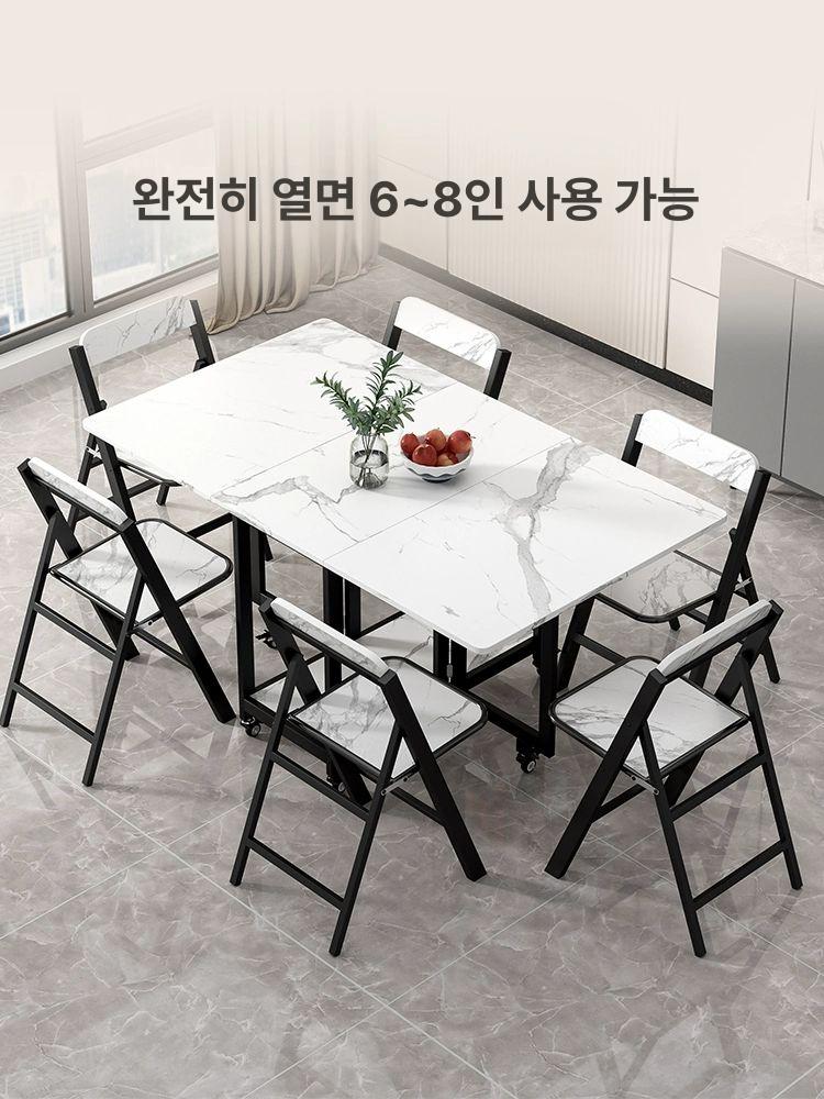 원목 접이식 원형 식탁 카페 테라스 마당 야외 다용도 테이블 - 상세 이미지 3