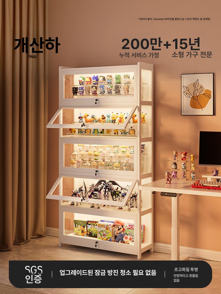 화이트 피규어보관대 레고장식장 6단 쇼케이스 디스플레이 강화형 6칸 80cm 화이트 - 상세 이미지 2