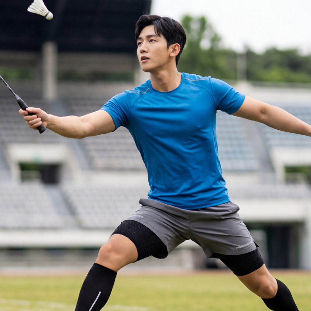 닥터코어런 블락 시니어허벅지보호대 햄스트링 테이핑 압박밴드 아대 러닝 축구 농구 배드민턴 - 상품 이미지