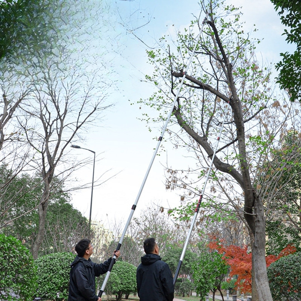 원예 장대톱 가지치기 450mm 고탄소강 곡선형 톱날 알루미늄 길이조절 고공 작업용 - 상세 이미지 3