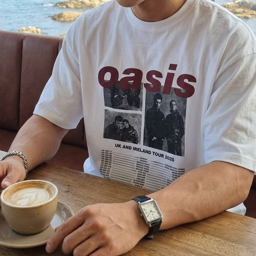 고밀도 오버핏 oasis 반팔티셔츠 D092 이미지 8