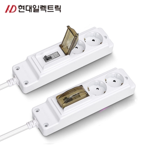 에어컨 2구 고용량멀티탭 10M 냉장고 과부하차단 전기콘센트 3500W - 상품 이미지