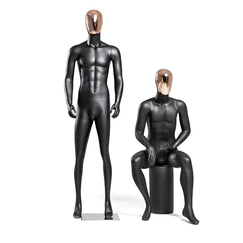 남성의류 마네킹 얼굴 전신 도금 용 남자마네킹 상반신 - 상세 이미지 5