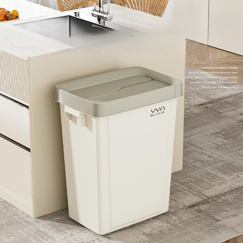 업소용 뚜껑 없는 10L 대형 휴지통 100L 수입재료 프레스 프레임 40L 화이트 그레이 프레임 A - 상품 이미지