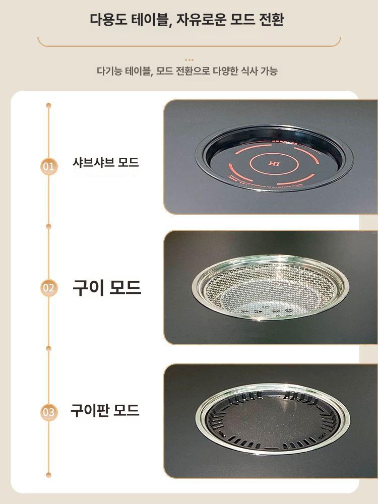 고깃집 숯불 사각 테이블 세트 접이식 삼겹살 805 카페 스테인리스테이블 테이블/숯불 - 상세 이미지 4