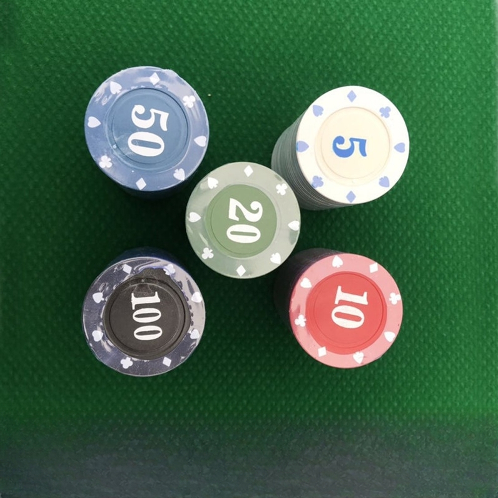 세라믹 텍사스 홀덤 포커 카지노 칩 고급 원형 다색 문양 풀세트 홈 게임용 직경 39mm - 상세 이미지 2