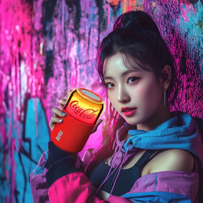 브리츠 휴대용 캠핑용 자전거 TWS 블루투스 스피커 BZ-TK1 레드 이미지 4