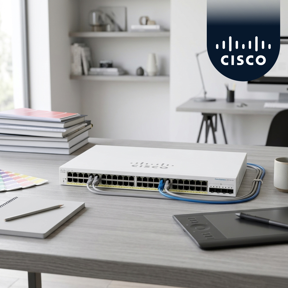 시스코 CISCO CBS220-48T-4G EU 48포트 기가비트 스위치 4SFP - 상품 이미지