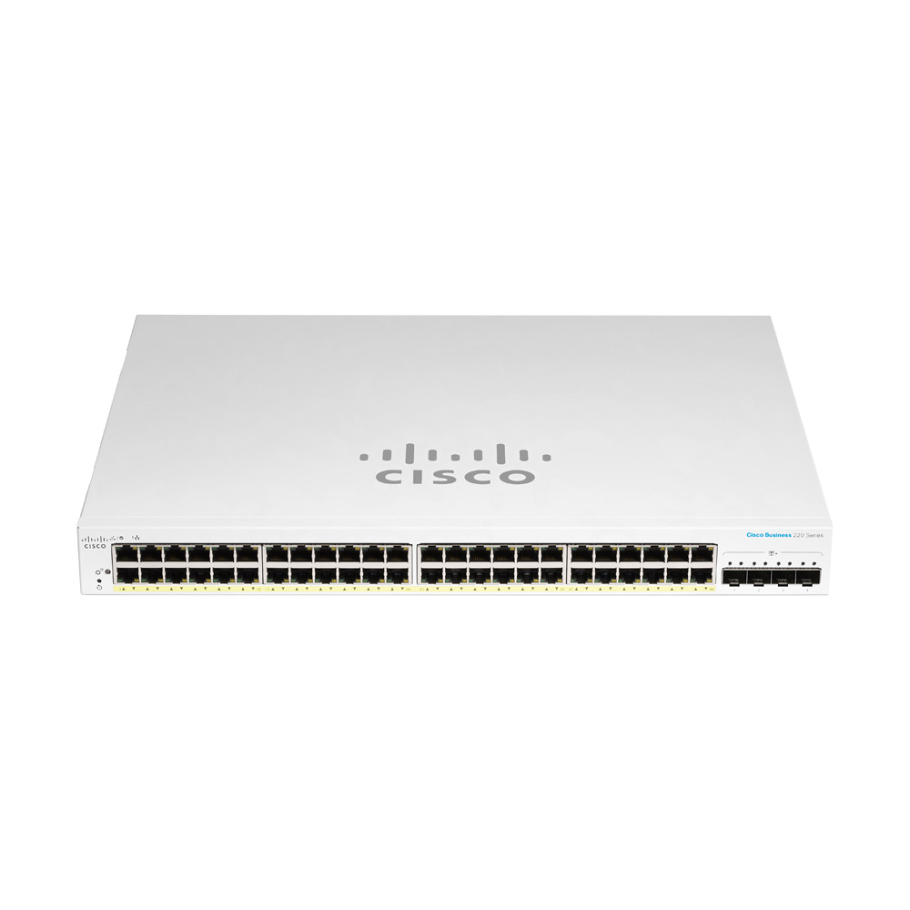 시스코 CBS220-48P-4X EU 48포트 PoE+ 기가비트 스위치 10G 4SFP+ - 상세 이미지 2