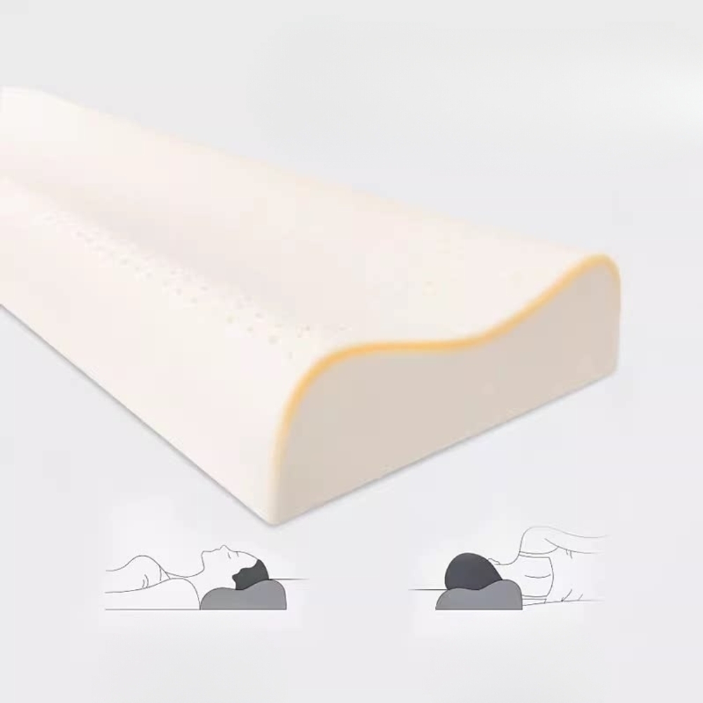 타이마사지 라텍스 롱기장 180x40cm 천연 통기성 미용 타투 스파 인체공학 베개 - 상세 이미지 2