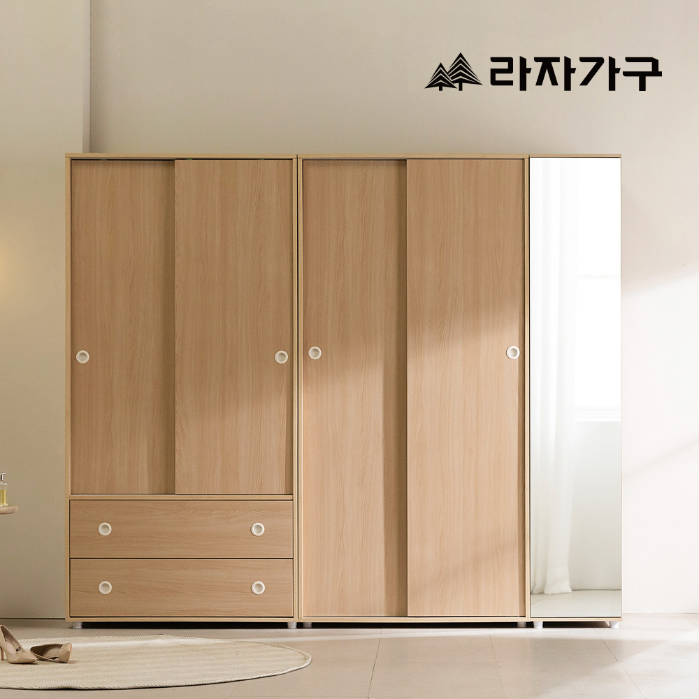 라자가구 어라운드 1000 서랍형 슬라이딩 옷장 E0 슬라이드 키큰장 입본장 싱글장롱 이미지 8