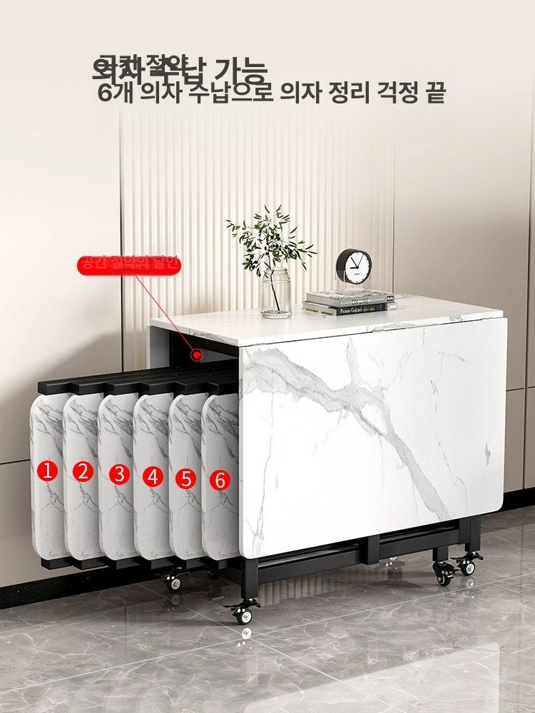 원목 접이식 원형 식탁 카페 테라스 마당 야외 다용도 테이블 - 상세 이미지 4