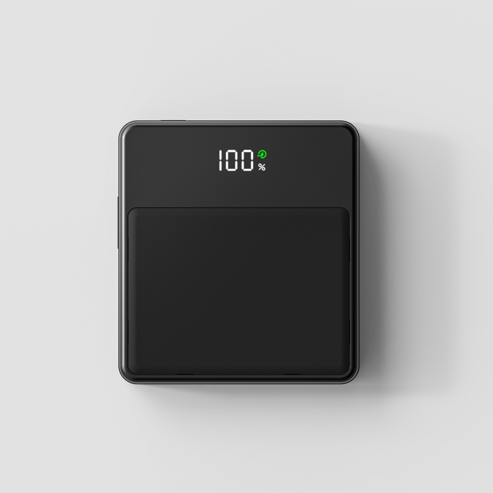 미니덕트 쿼드로 대용량 미니 보조배터리 PD 22.5W 고속충전 10000mAh, 매트 블랙 이미지 7