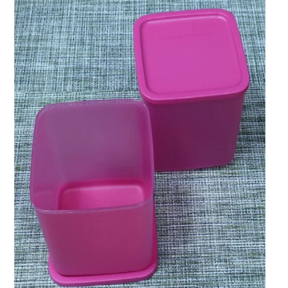 타파웨어 핑크 밀폐 반찬통 냉장고 용기 1.8L 2P - 상품 이미지