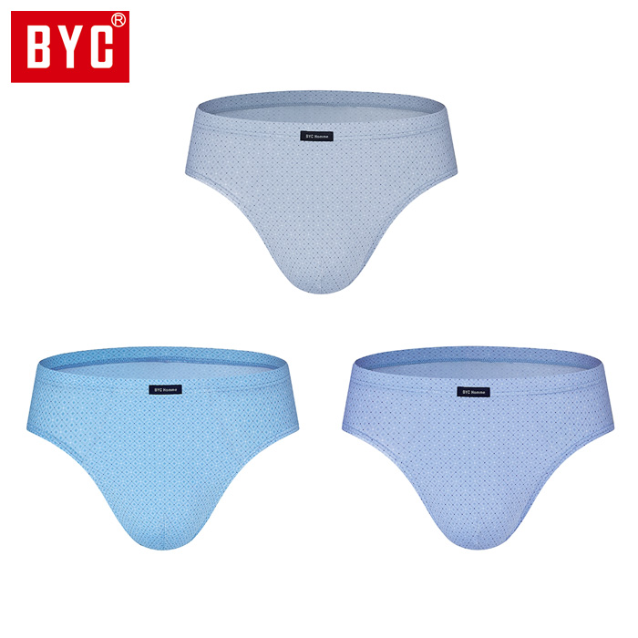 BYC 남성 3매입 미디 삼각팬티 DOL F1043 브리프 세트 - 상품 이미지