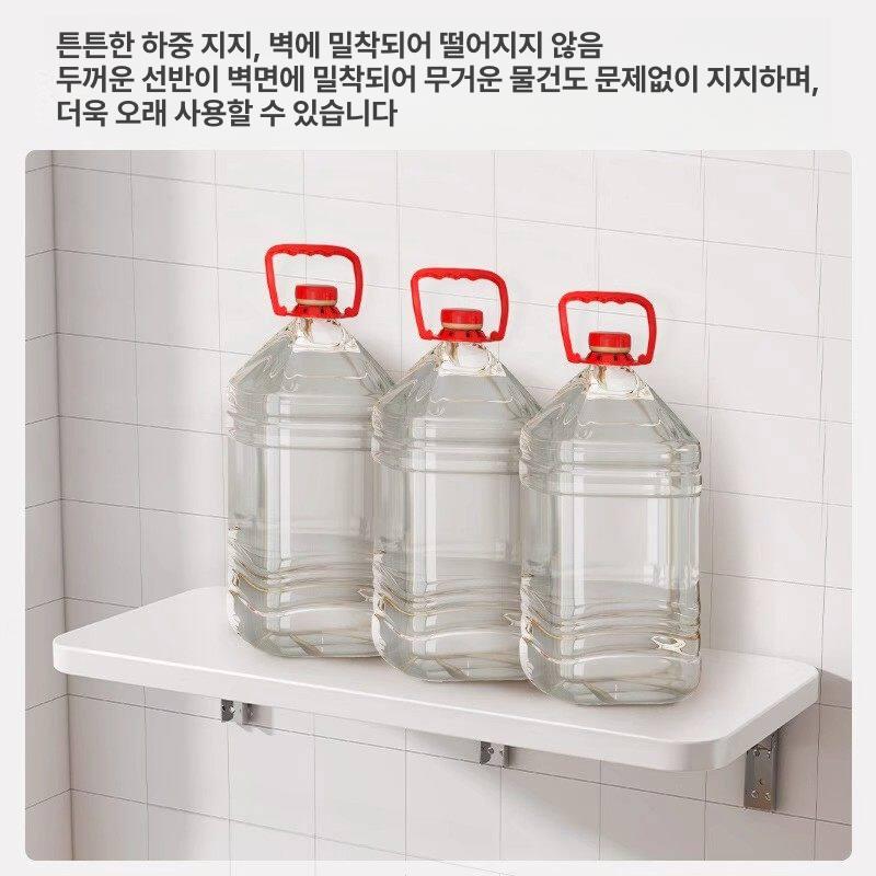 벽부착 테이블 카페 창문 원룸 책상 벽식탁 원목 친환경 내추럴우드컬러 60x30cm - 상세 이미지 4