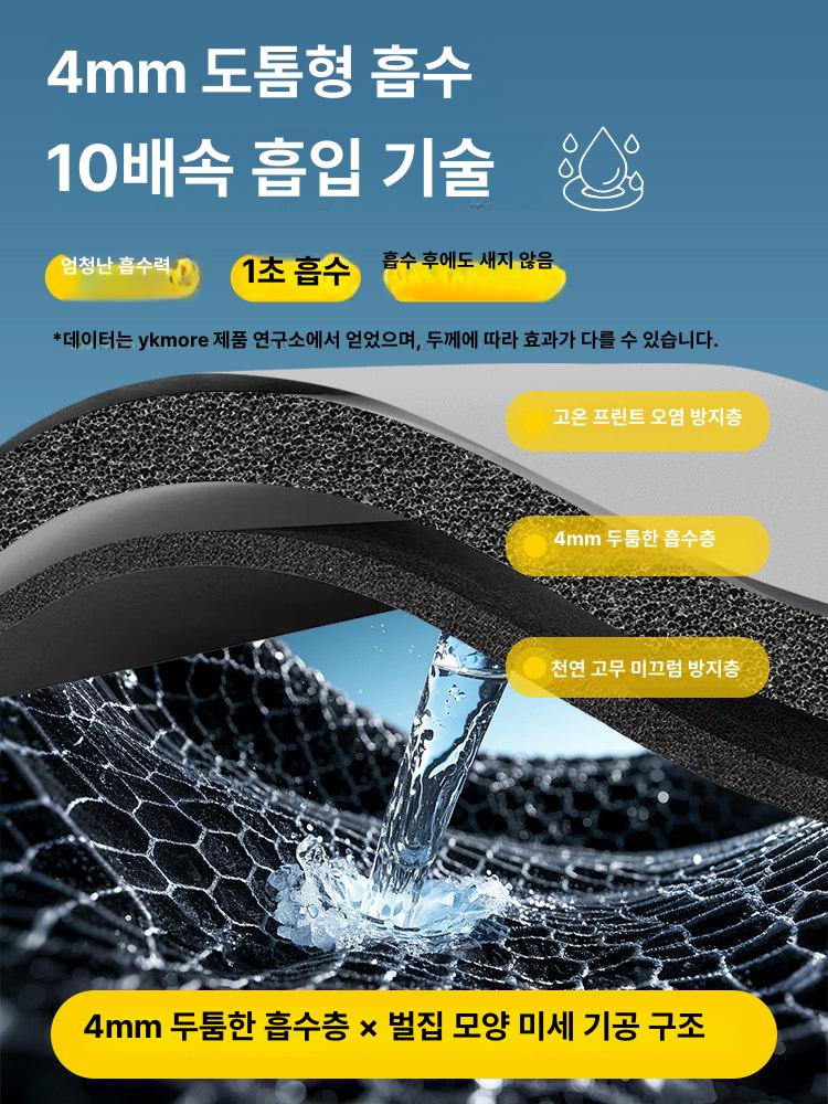 욕실매트 흡수 세면대 미끄럼방지 발판 문앞 규조토 라운드 다이아몬드 패턴 리넨 주문제작 - 상세 이미지 4