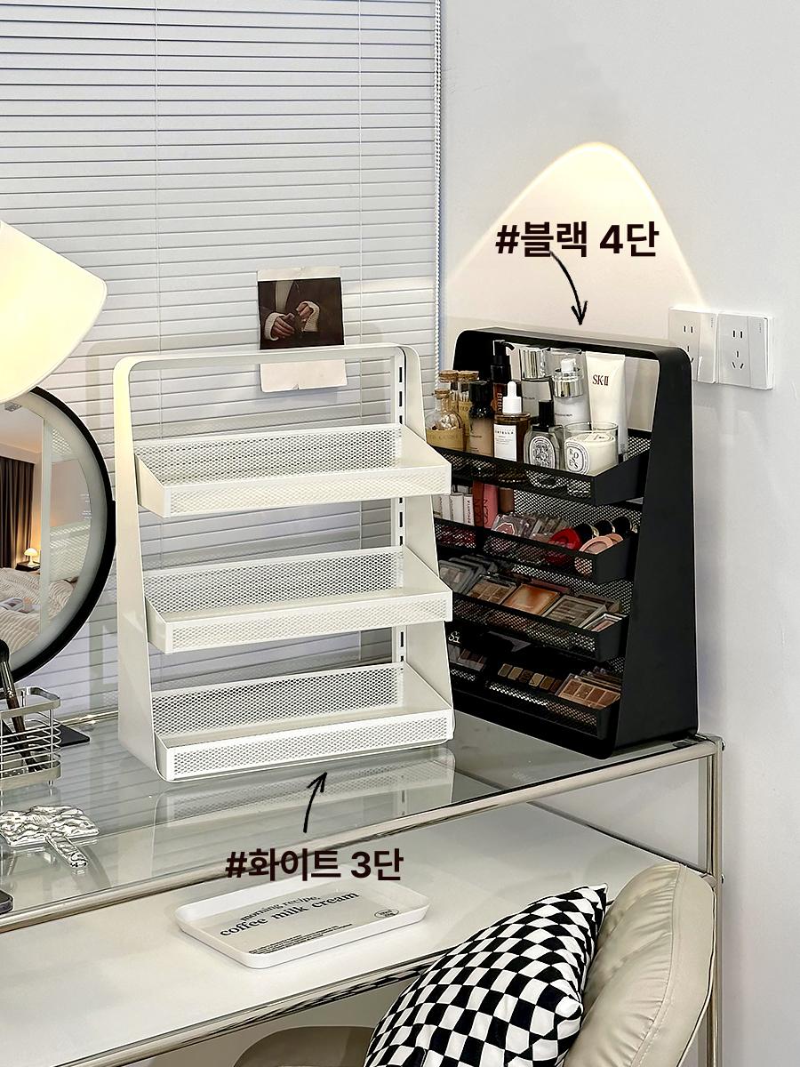 4단 카운터 진열대 주방 철제 메쉬 선반 미니펜트리 양념통 소스병 음료 진열 약국 편의점 스테인리스스틸 수납 튜브 소형 - 상세 이미지 5