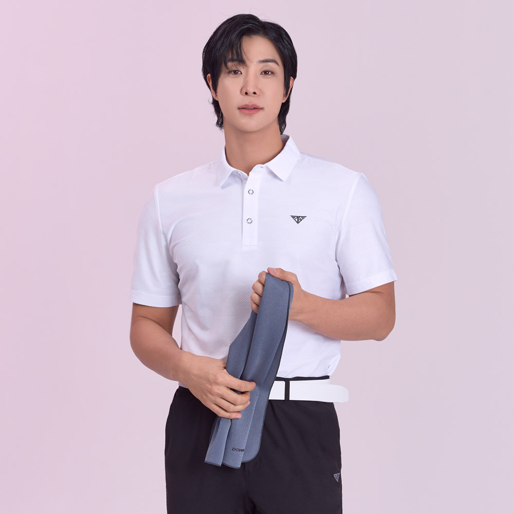 다운 블로우- DBSSTWH 6501M 남자 골프웨어 카라반팔 티셔츠 남성상의 남자상의 - 상품 이미지