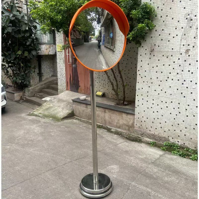 볼록 반사경 도로 거울 45cm 스탠드 주차장 실외 안전 교통 지지대 - 상품 이미지