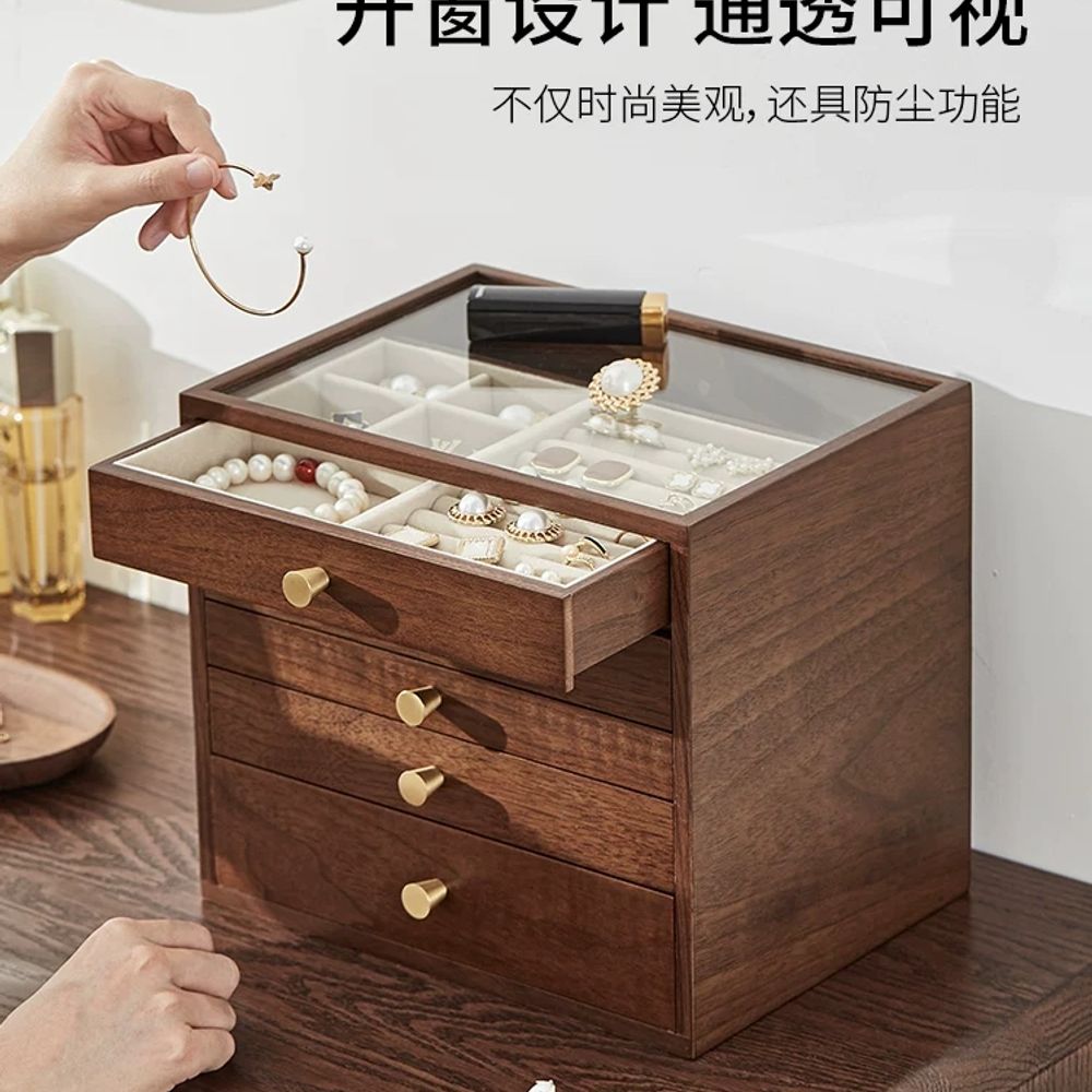 주방 진열장 원목 선반 수납함 정리 수납장 장식 인테리어 디스플레이 - 상세 이미지 4