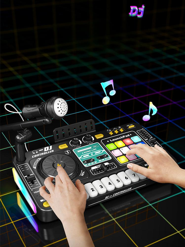 미니 디제잉 기계 턴테이블 장비 입문용 DJ 휴대용 블랙 100 A - 상품 이미지