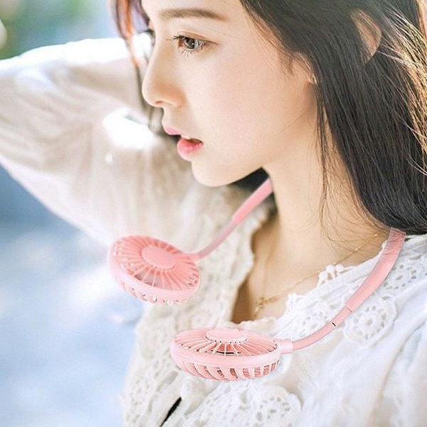 휴대용 넥밴드 선풍기 밴드형 목걸이 선풍기 가벼운 듀얼 - 상품 이미지