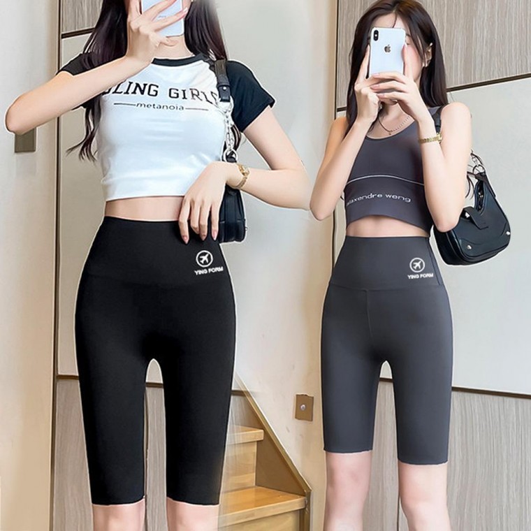 하이웨스트 5부레깅스 숏레깅스 반바지레깅스 바이커쇼츠 - 상품 이미지