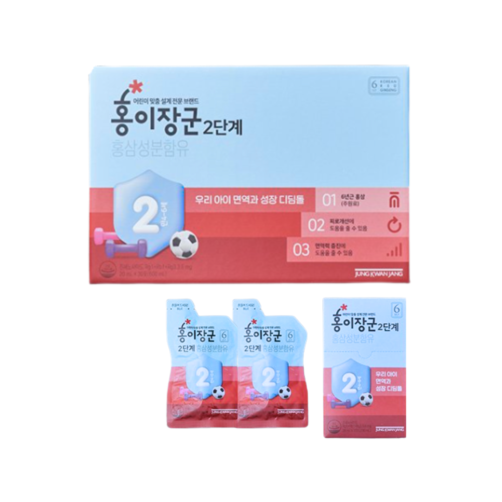 정관장 홍이장군 2단계 20ml x30포 어린이 홍삼 - 상품 이미지